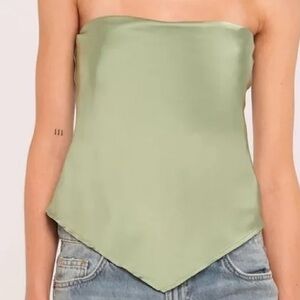 Heirloom Green Strapless Top